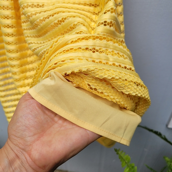 New York and Co Yellow Strapless Dress Size 4 - Picture 8 of 12